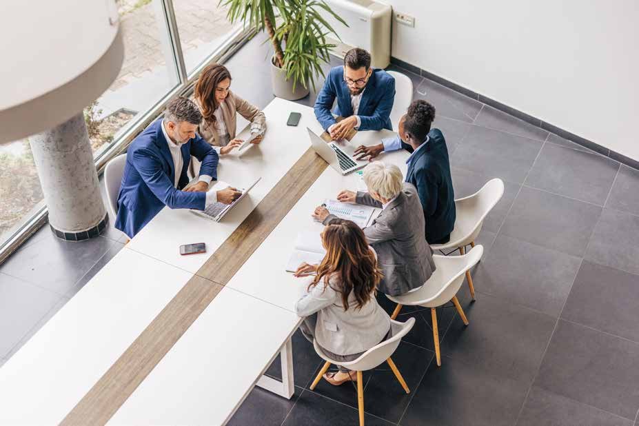 Local business owners and partners around a table